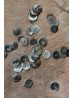 Mother-of-pearl buttons enameled, grey green