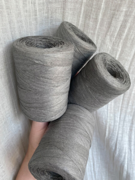 Ruke knit Raffia yarn - Slate grey (64), 200g