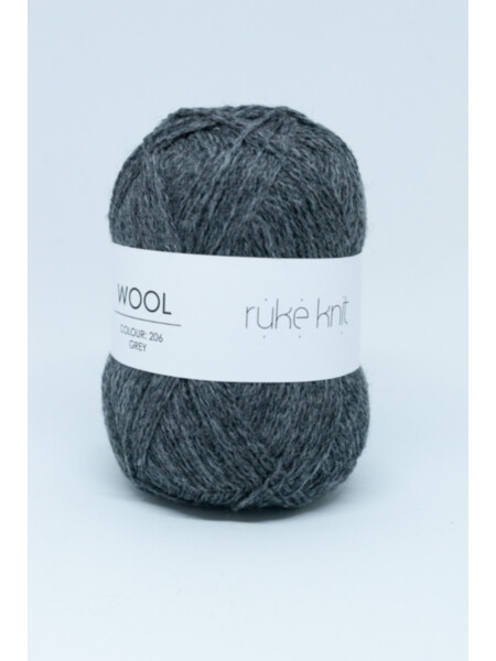 Ruke knit Wool yarn - Slate grey colour (206), 100g