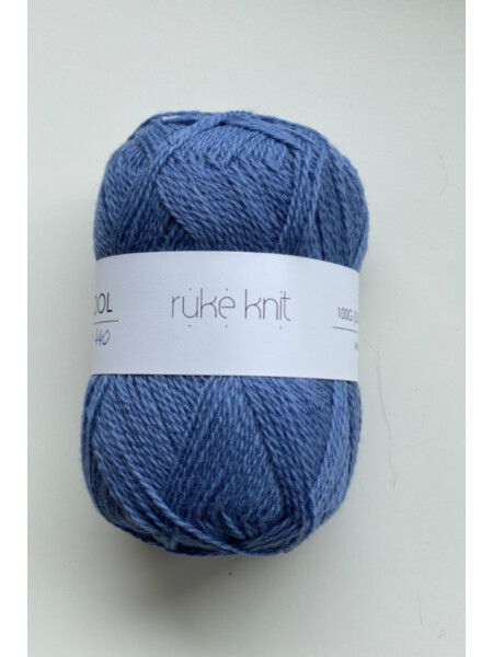 Ruke knit Wool yarn - Pastel blue (440), 100g